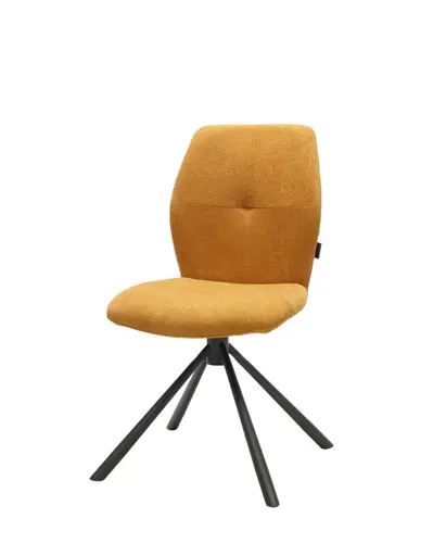 Stuhl MANOA - drehbar, Stoff, Senfgelb