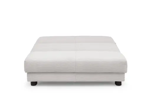 Schlafsofa EASY Optik A - 2-Sitzer ohne Armlehne, 140 cm inkl. Schlaffunktion, Cord, Hellgrau