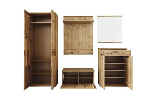 Garderobe - Balkeneiche massiv