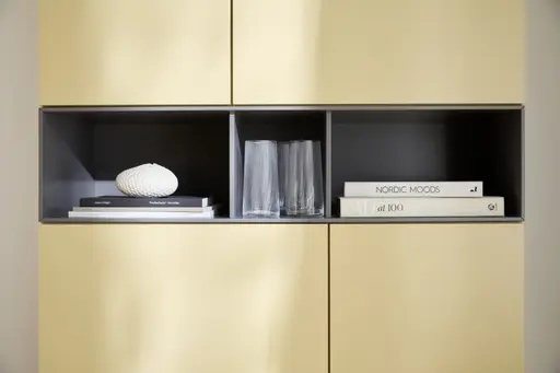 Highboard 3900 - BHT ca. 100x189x45 cm, Lack, Mandel