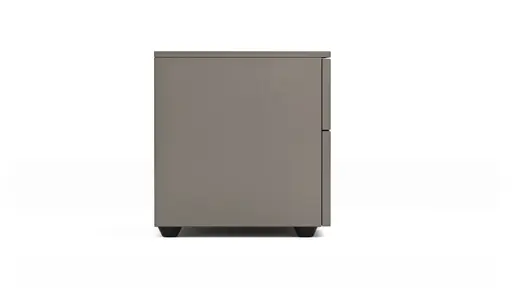 Nachttisch Loretto - Lack matt, Steingrau