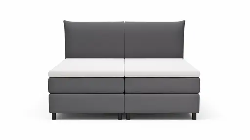 Boxspringbett Hatu - Liegefläche ca. 180x200 cm, Stoff, Anthrazit