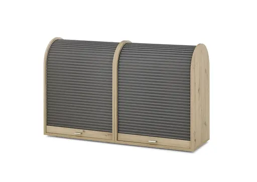 Jalousieschrank - Eiche Nachbildung, Graphit