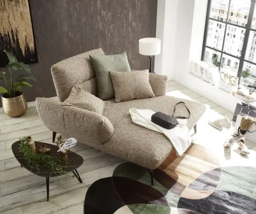 Sessel PAYTON - Loveseat inkl. Rückenneigung, Stoff, Terracotta (Ausstellungskombination)