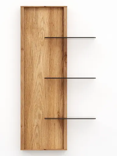 Wandregal Saratoga - linksseitig, Wildeiche massiv, natur geölt