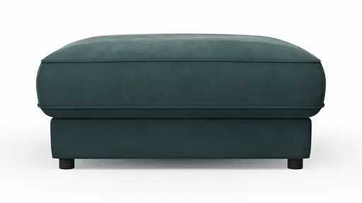 Hocker Juni - LB ca. 90x90 cm, Stoff, Petrol