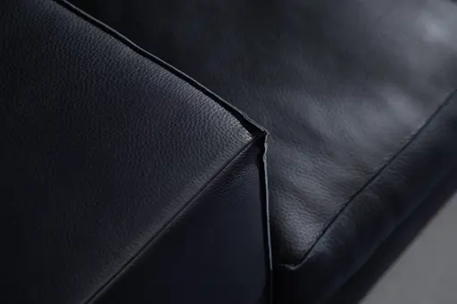 Sofa Aprino 1 - 4-Sitzer XXL, Leder, Schwarz, Armlehne Block