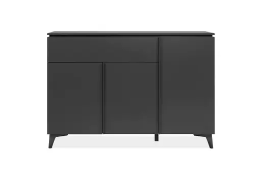 Kommode - B ca. 133 cm, Schiefer Nachbildung, Anthrazit