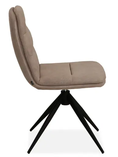 Stuhl - drehbar, Stoff, Taupe
