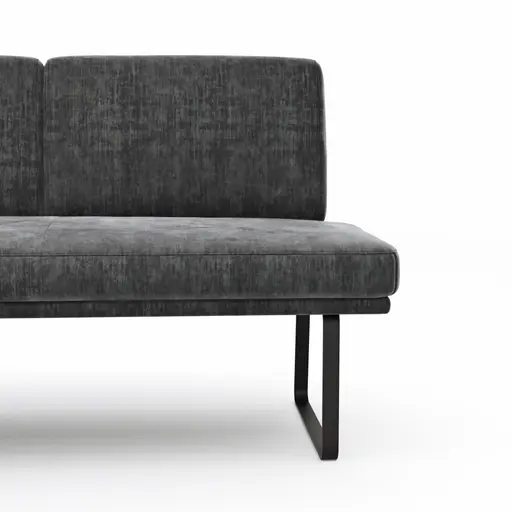 Eckbank Valloni - Stoff, Dunkelgrau