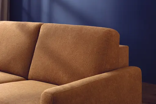 Sofa Lakeville 1 - inkl. Schlaffunktion, Gestell schwarz, Stoff, Senfgelb