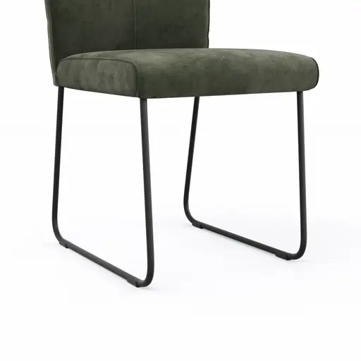 Stuhl 4110 - Stoff, Schlammgrün