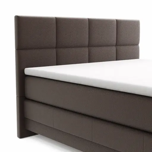 Boxspringbett Alpin Luxe - Liegefläche ca. 180x200 cm, Stoff, Dunkelbraun