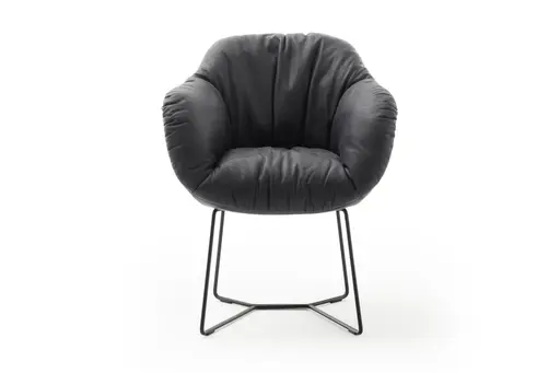 Dinnerchair Sevano - Leder, Anthrazit