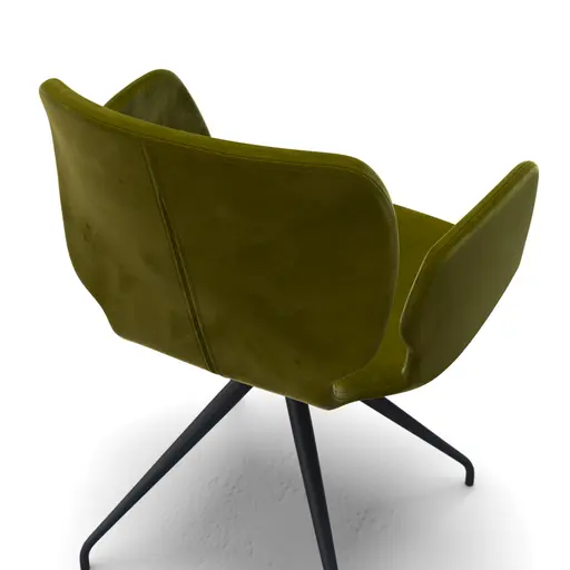 Armlehnstuhl Saltino - Stoff, Schlammgrün