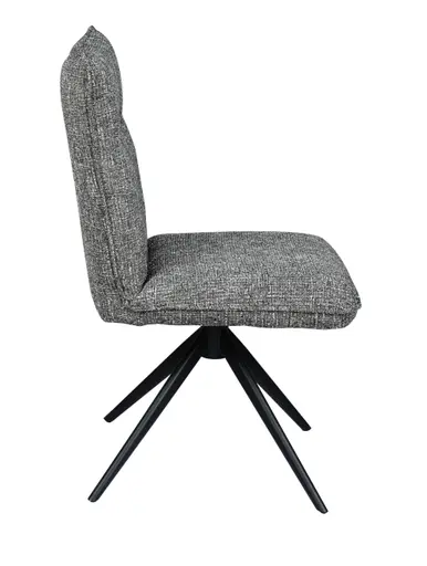 Stuhl MARCIA - drehbar, Stoff, Grau
