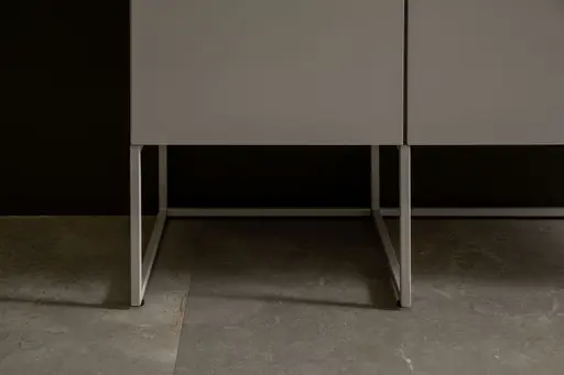 Highboard Catona - Lack matt, Hellgrau