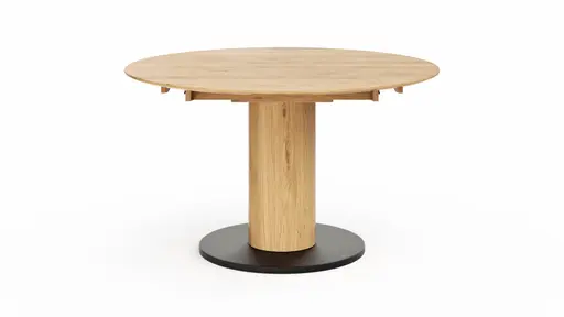 Esstisch 5000 - D ca. 130 cm, ausziehbar, Wildeiche Massiv