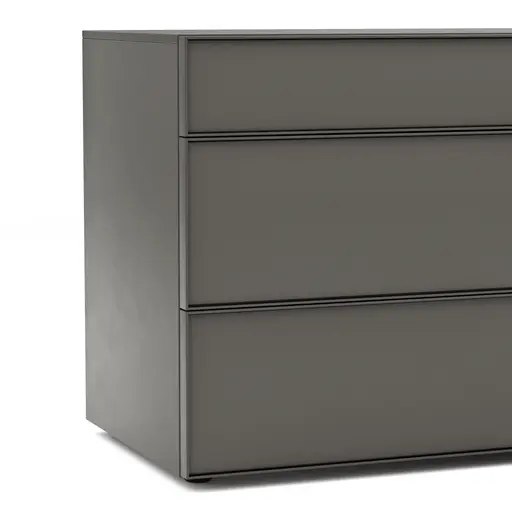 Kommode Loretto - BHT ca. 135x70x53 cm, Lack matt, Anthrazit