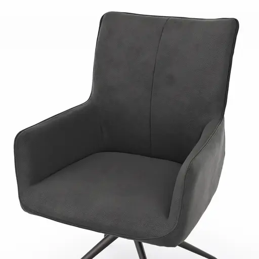 Armlehnstuhl Calyra - drehbar, Stoff, Anthrazit