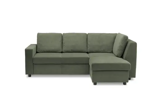 Ecksofa PRO FLEXX - 2-Sitzer, Ecke rechts, Stoff, Dunkelgrün