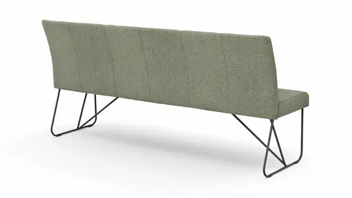 Bank Nashville - Breite ca. 200 cm, Stoff, Olivgrün