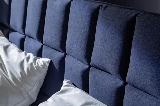 Polsterbett Samu 3 - Liegefläche 180x200cm, Stoff, Dunkelblau