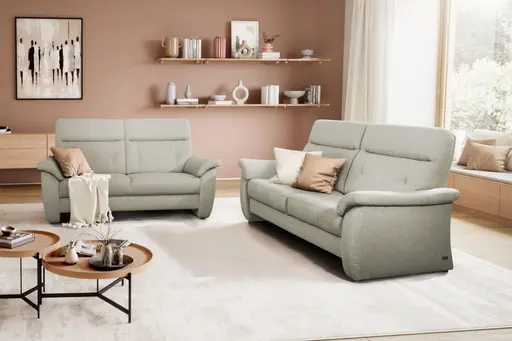 Sofa Caracas - 2,5-Sitzer groß, Stoff, Beige