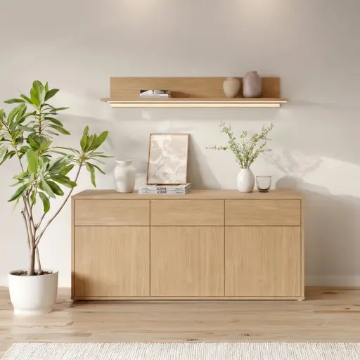 Sideboard FAID- B ca. 184 cm, Sandeiche Dekor