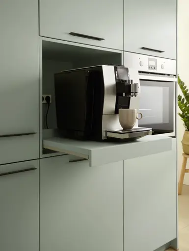 Wohnküche 55.100 GL 6 500, Satinlack Salbeigrün/Pastellgrün