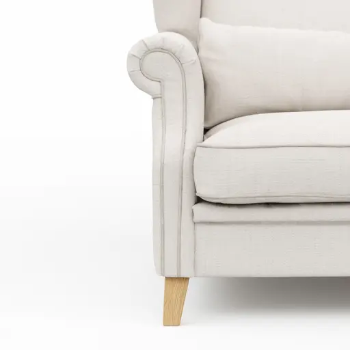 Sessel Mapleton - Stoff, Creme