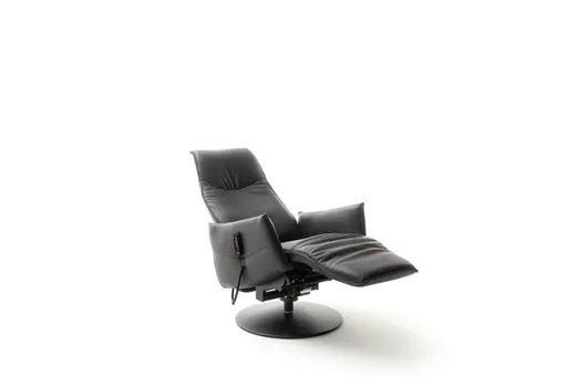 Relaxsessel Marsala - inklusive Motorischer Verstellung und Aufstehhilfe, Leder, Grau