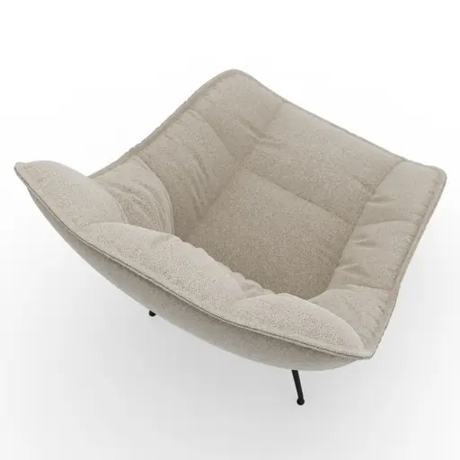 Sessel Unn - Stoff, Beige