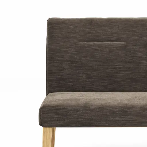 Bank Nashville - Breite ca. 200 cm, Stoff, Dunkelbraun