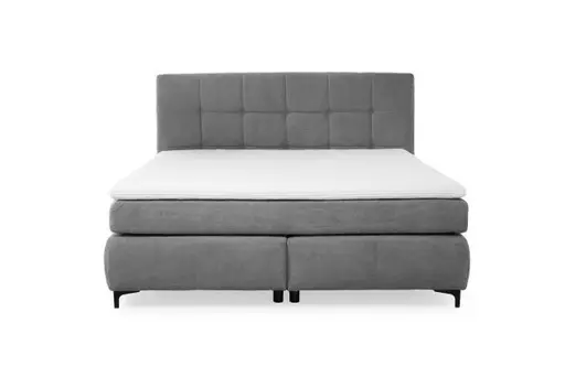 Boxspringbett- Ligefläche ca. 180x200 cm, Stoff, Dunkelgrau