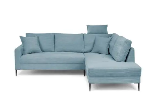 Ecksofa - 3-Sitzer, Ecke rechts, Stoff, Petrol