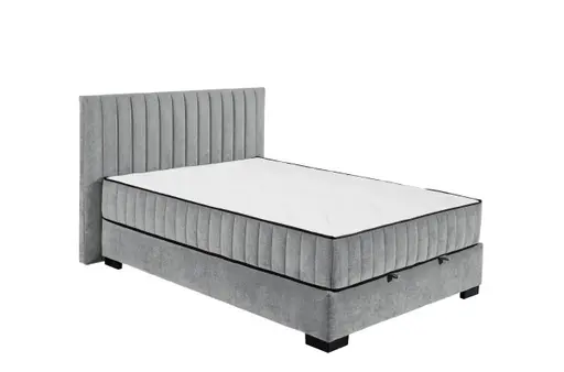 Boxbett - Liegefläche ca. 120x200 cm, Stoff, Anthrazit