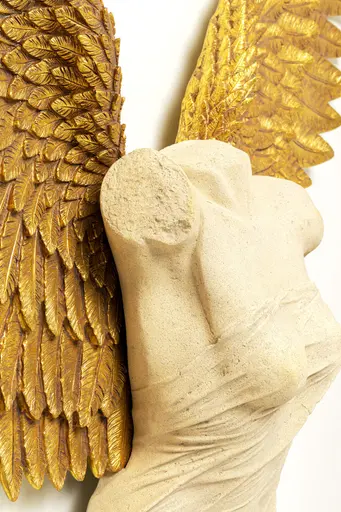 Wandobjekt- Engel, Weiß, Gold