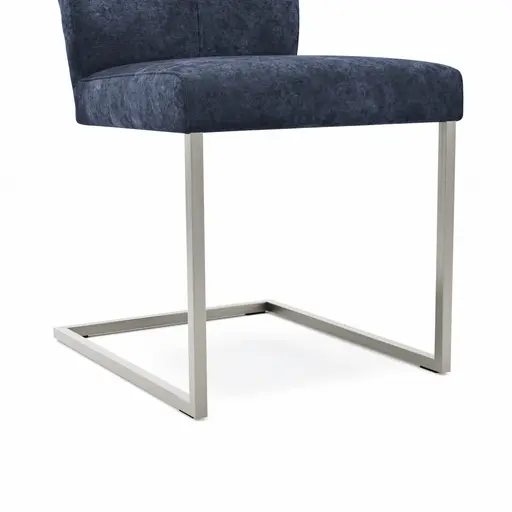 Freischwinger Edmonton - Stoff, Blau