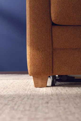 Sofa Lakeville 1 - inkl. Schlaffunktion, Gestell schwarz, Stoff, Senfgelb