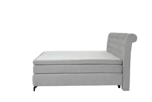 Boxspringbett JOLIN MIX- Liegefläche ca. 180x200 cm, Stoff Grau