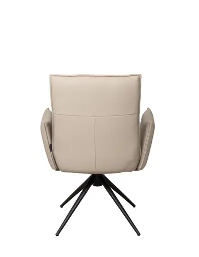 Armlehnstuhl MARCELLA - drehbar, Leder, Latte