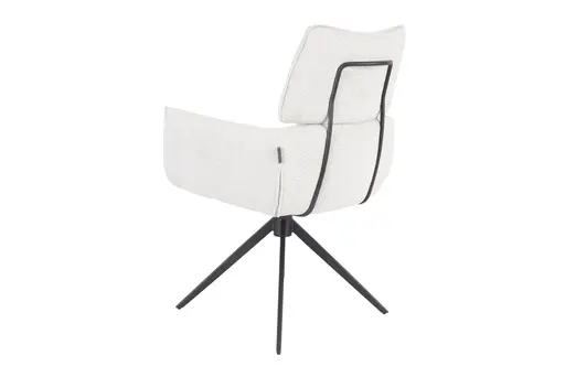 Armlehnstuhl MARGIT - drehbar, Stoff, Silberfarben