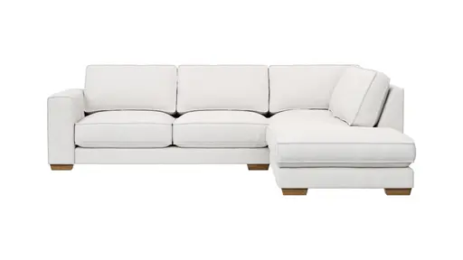 Ecksofa Fairbanks - 2,5-Sitzer mit Ecke rechts, Stoff, Natur
