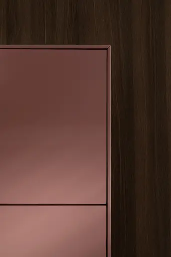 Highboard Colore - mit Beleuchtung, BHT ca. 90x144x45 cm, Lack, Samtbeere