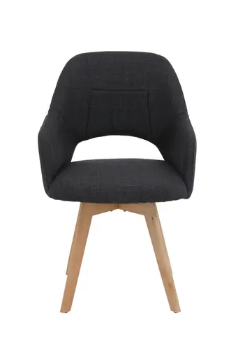 Armlehnstuhl - drehbar, Stoff, Anthrazit