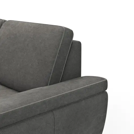 Ecksofa Sommerville - Ecke links mit 2,5-Sitzer, inkl. Schlaffunktion, Relaxfunktion (manuell), Stoff, Anthrazit