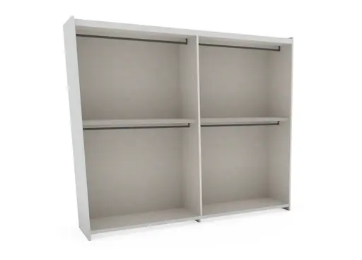Schiebetürenschrank Loretto - B ca. 280 cm, Lack matt, Weiß