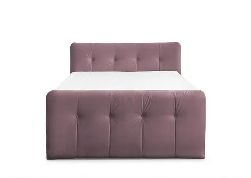 Boxspringbett HOLLIE- Liegefläche ca. 180x200 cm, Stoff, Brombeere, TFK H3/TFK H3