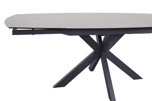 Esstisch MEGGIE - ausziehbar, LB ca. 130x100 cm, Glaskeramik, Grau